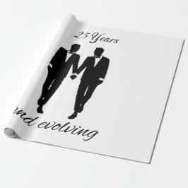 Sr. y Sr. envolver papel blanco y negro