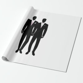 Sr. y Sr. envolver papel blanco y negro