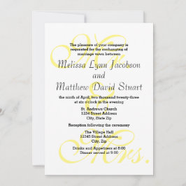 Sr. y Sra. Amarillo - Invitación de Boda y Recepci