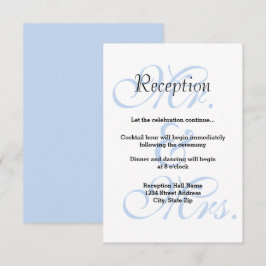 Sr. y Sra. Blue - Invitación a la Recepción