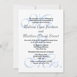 Sr. y Sra. Blue - Invitación de Boda y Recepción