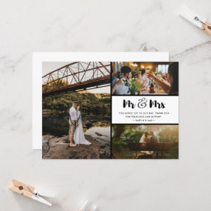 Sr. y Sra. Boda Gracias Collage de fotos