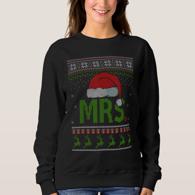 Sr. y Sra. Claus Navidades Ugly Sweater Matching C (Anverso)