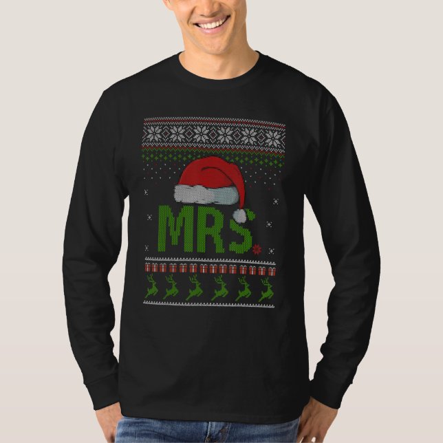 Sr. y Sra. Claus Navidades Ugly Sweater Matching C (Anverso)