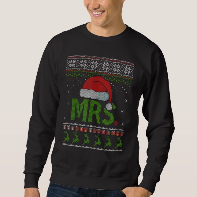 Sr. y Sra. Claus Navidades Ugly Sweater Matching C (Anverso)