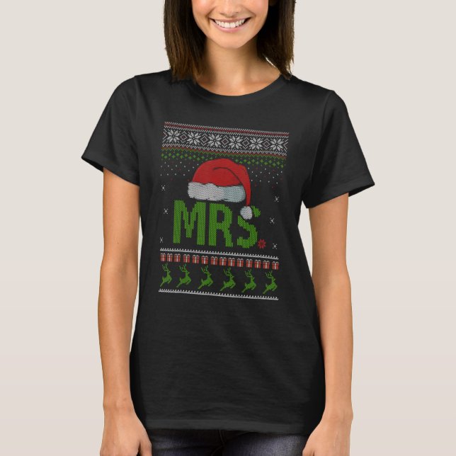 Sr. y Sra. Claus Navidades Ugly Sweater Matching C (Anverso)