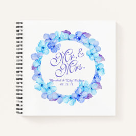 Sr. y Sra. Elegant Boda Floral | Libro de visitas