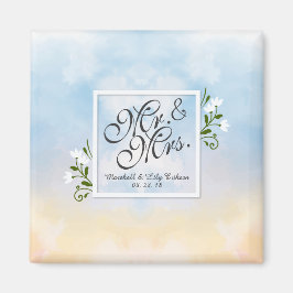 Sr. y Sra. Elegant Frame Boda | Imán