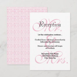 Sr. y Sra. Flechas Rosas - Invitación a la Recepci