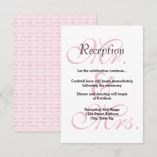 Sr. y Sra. Flechas Rosas - Invitación a la Recepci
