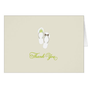 Sr. Y Sra. Flip Flops Green Daisies Beach Wedding