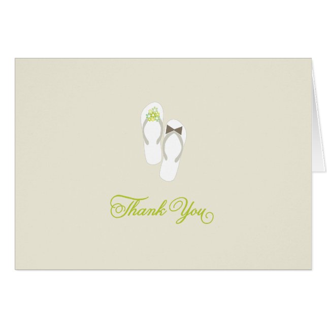 Sr. Y Sra. Flip Flops Green Daisies Beach Wedding (Anverso (Horizontal))
