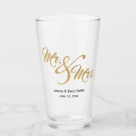 Sr. y Sra. Gold Purpurina Wedding Favor Gift