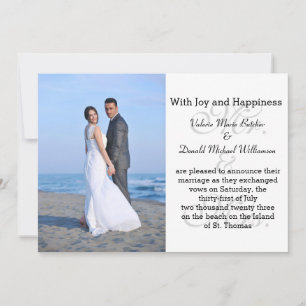 Sr. y Sra. Gray - Invitación matrimonial fotográfi