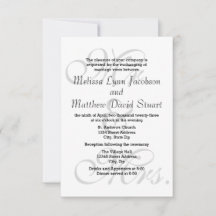Sr. y Sra. - Invitación de boda y recepción 3x5