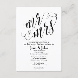 Sr. y Sra. Invitaciones a la boda básica