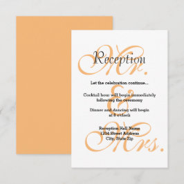 Sr. y Sra. Melocotón - Invitación a la Recepción