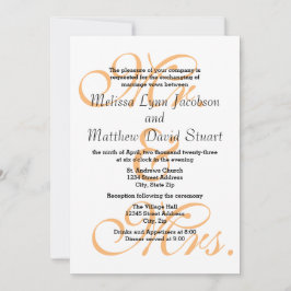 Sr. y Sra. Melocotón - Invitación de Boda y Recepc