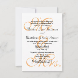 Sr. y Sra. Peach - Invitación de Boda y Recepción