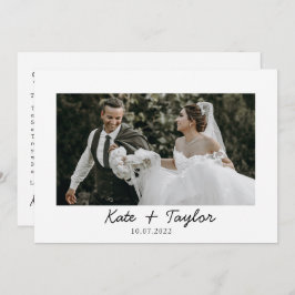 Sr. y Sra. Photo Boda Gracias tarjeta