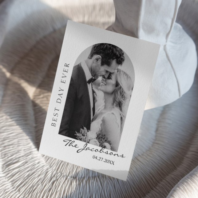 Sr. y Sra. Photo Boda Gracias tarjeta (save the date, thank you invitation, wedding card, wedding photo, photo collage, personalized photo)