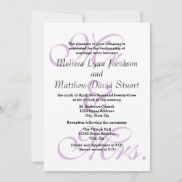 Sr. y Sra. Purple - Invitación a la boda y recepci