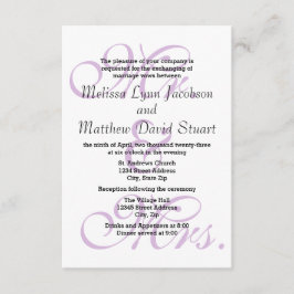 Sr. y Sra. Purple - Invitación de Boda y recepción