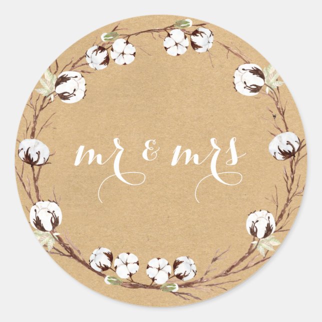 Sr. y Sra. Rustic Sellos para sobres (Anverso)