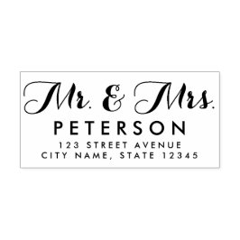 Sr. y Sra. Sello de caucho personalizado