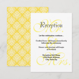 Sr. y Sra. Yellow - Invitación a la Recepción