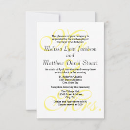 Sr. y Sra. Yellow - Invitación de Boda y Recepción