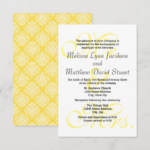 Sr. y Sra. Yellow - Invitación de Boda y Recepción