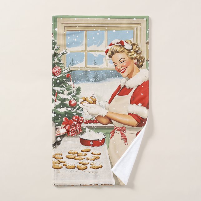 Sra. Claus Holiday Baking Delight (Toalla de mano)