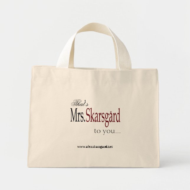 "Sra. Skarsgard" Bolsa de Tote (Frente)