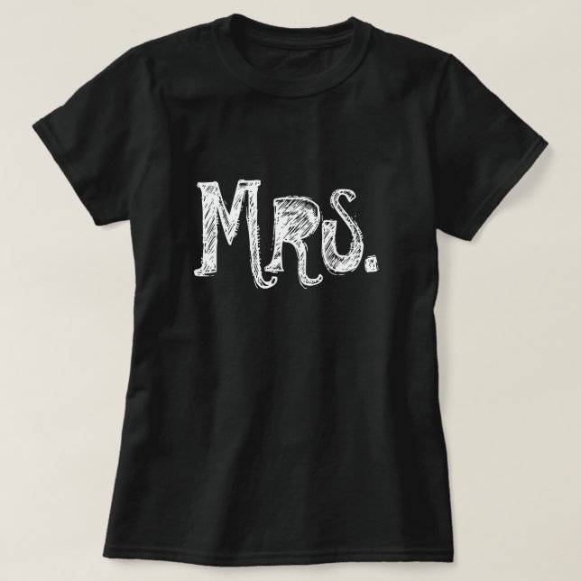 Sra. t camisetas de la novia / esposa (Diseño del anverso)