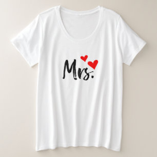 Sra. T-Shirt - Diseño Cute Red Heart Wife