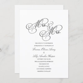 Sra. y la Sra. | Invitación a la boda lesbiana