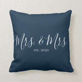 Sra. y Sra. Cojín decorativo en el aniversario de 