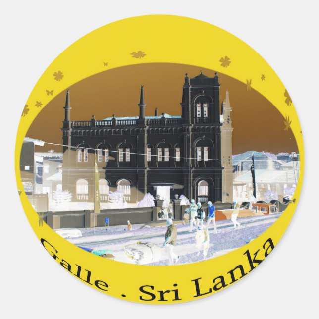 sri lanka pegatina 1 galle, Sri Lanka (Anverso)