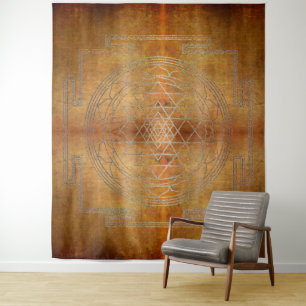 Sri Yantra de cobre - Tapiz
