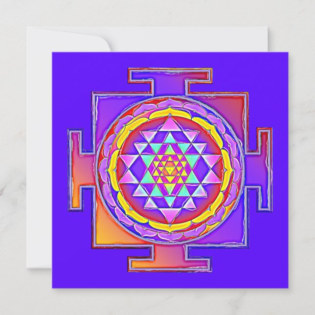 Sri Yantra - Diseño de símbolo del hinduismo 1 (Anverso)