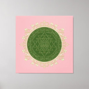 Sri Yantra Mandala - Lienzo envuelto