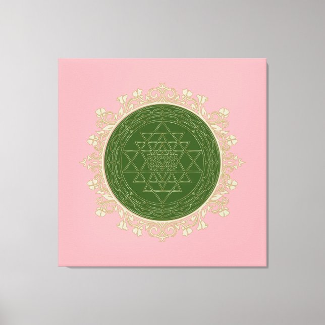 Sri Yantra Mandala - Lienzo envuelto (Anverso)