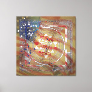 Sri Yantra para Estados Unidos - Lienzo envuelto