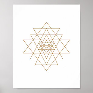 Sri Yantra Poster de arte de la pared de geometría