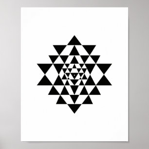 Sri Yantra Poster de arte de la pared de geometría