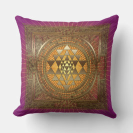 Sri Yantra Púrpura Sol - Almohada
