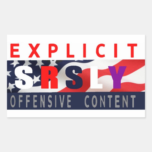 Srsly Murica Design 1 Pegatinas (Anverso)