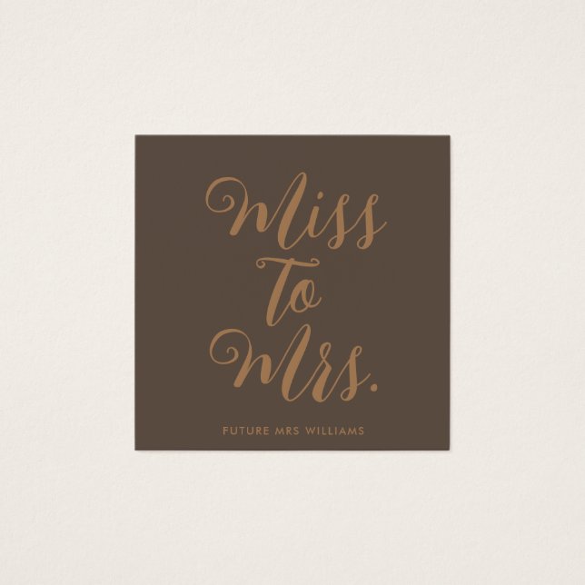 Srta. Modern Bridal Shower Bachelorette (Anverso)