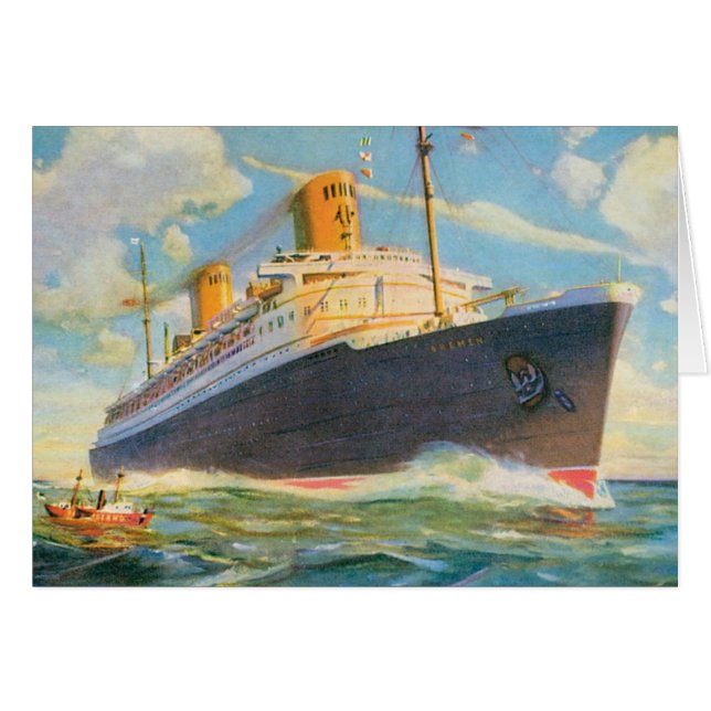 SS Bremen en el mar (Anverso (Horizontal))